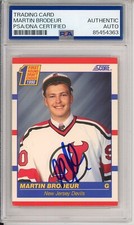 1990 SCORE MARTIN BRODEUR SIGNED RC CARD PSA DNA CERTIFIED COA HOF AUTOGRAPH