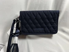 Vera Bradley RFID 3-in-1 Crossbody Classic Navy Microfiber Wallet Wristlet NWT