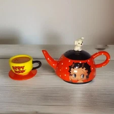 betty boop teapot salt & pepper shaker set 2006