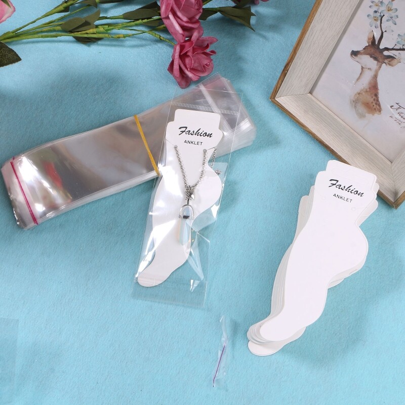 Anklet Card Holder Hanging Cards for Jewelry Display Organzie Business-image
