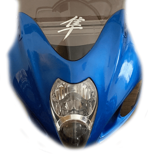 CHROME KANJI HAYABUSA STICKERS DECALS (2) HELMET FAIRING TANK SEAT COWL - Foto 4 di 4