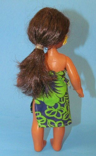 Vtg Wahine Blow Mold Anekona Hawaiian Doll with Outfit Hong Kong 9" L@@K - Picture 2 of 3