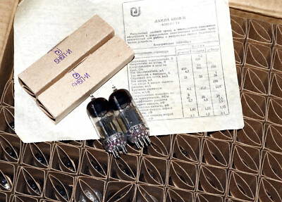 50x 6N6P-I = ECC99 E182CC Double Triode Tube Soviet MATCHED DATE 12/1986 NEW BOX