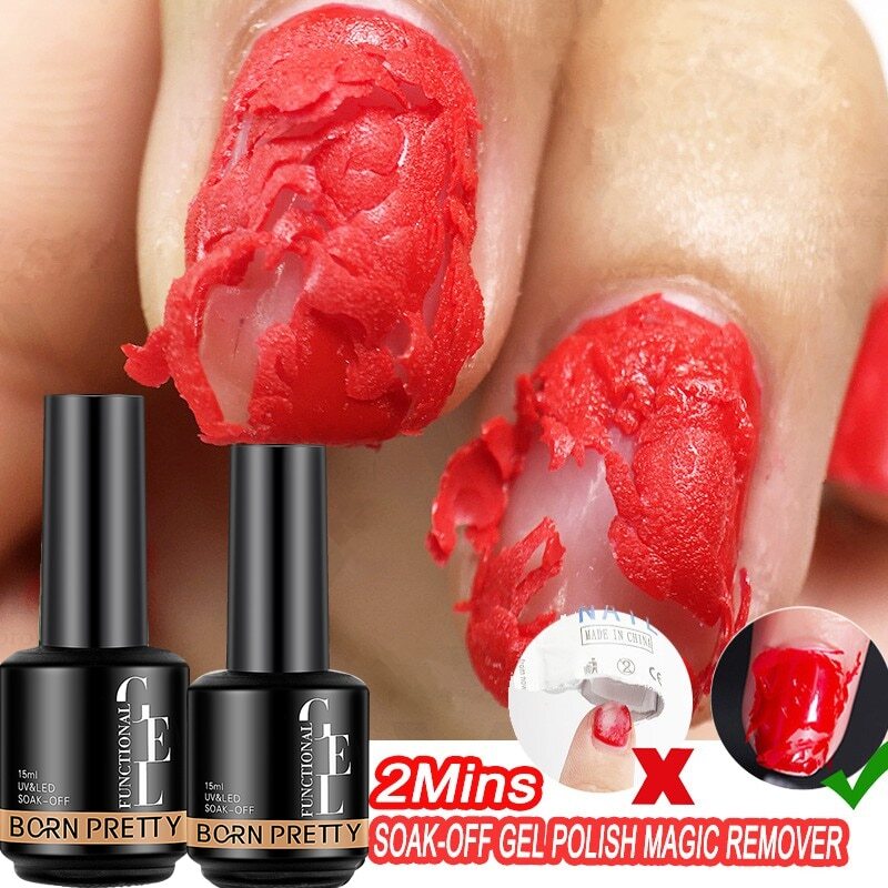 1 Bottle 15ml Magic Fast Remover Gel Nail Polish Clean UV So