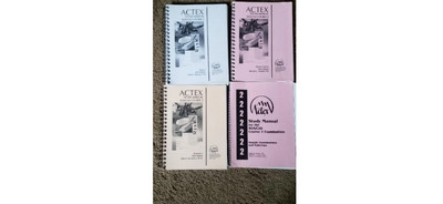 (4) Actex study manuals SOA/CAS Course 2, sample exams and solutions, 2002-03