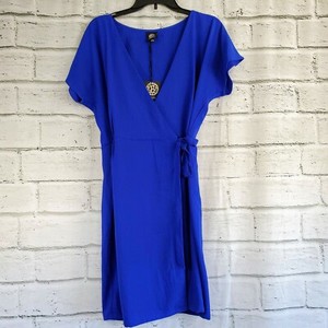 bobeau crepe wrap dress