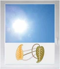 Privacy Film Sun Protection Window Film - GMF0122 - Leaves Natural Plants