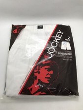 VTG 1983 JOCKEY Pair White Cotton Blend Suprel Boxer Short Size 34 USA Sealed