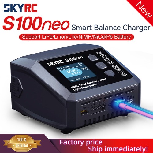 SkyRC S100neo Balance Charger AC100W DC200W 12A Smart LiPo Battery RC Discharger - Picture 4 of 26