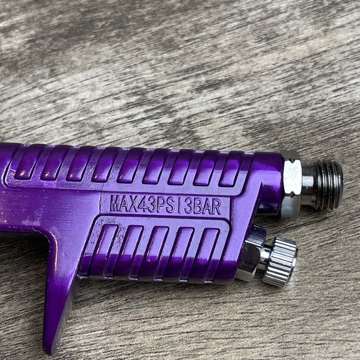 HVLP MAX 43PSI 3BAR Purple Gravity Feed Air Spray Gun Only for