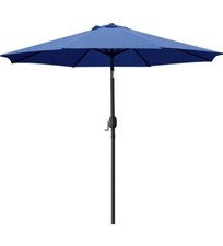 9Ft Outdoor Patio Umbrella Decks Pools Beaches Yards Easy Crank Navy 205
