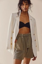 NWT FREE PEOPLE Sz L OLIVIA BLAZER IN IVORY
