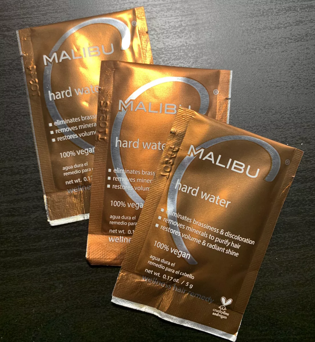 MALIBU C Hard Water Hair Treatment 0.17 Oz (3 Packs)