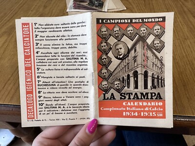 Calendario Capionato serie A. 1949-50. Oaggio de Il Calcio Calendario Capionato serie A. 1949-50. Oaggio de Il Calcio