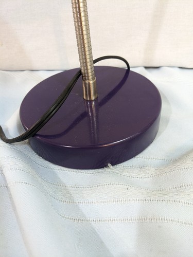 Deep Purple Desk Lamp 17''h light flexible 12 chrome adjustable metal neck - Picture 6 of 9