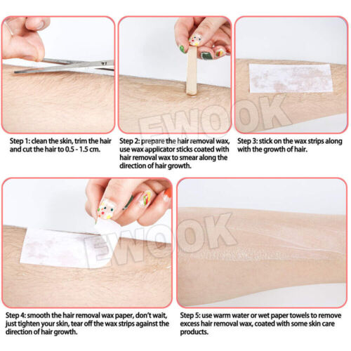 100Pcs Pre-Cut Strips Pack Non Woven Disposable 70gsm Wax Waxing Papers Cut New - Picture 10 of 10