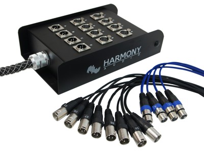 Harmony Audio HA-SB12100 XLR Snake Cable 12 Channel 100 Feet (8 Send, 4 Returns)