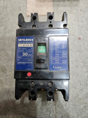 MITSUBISHI NF100-SH NO-FUSE CIRCUIT BREAKER 30AMP