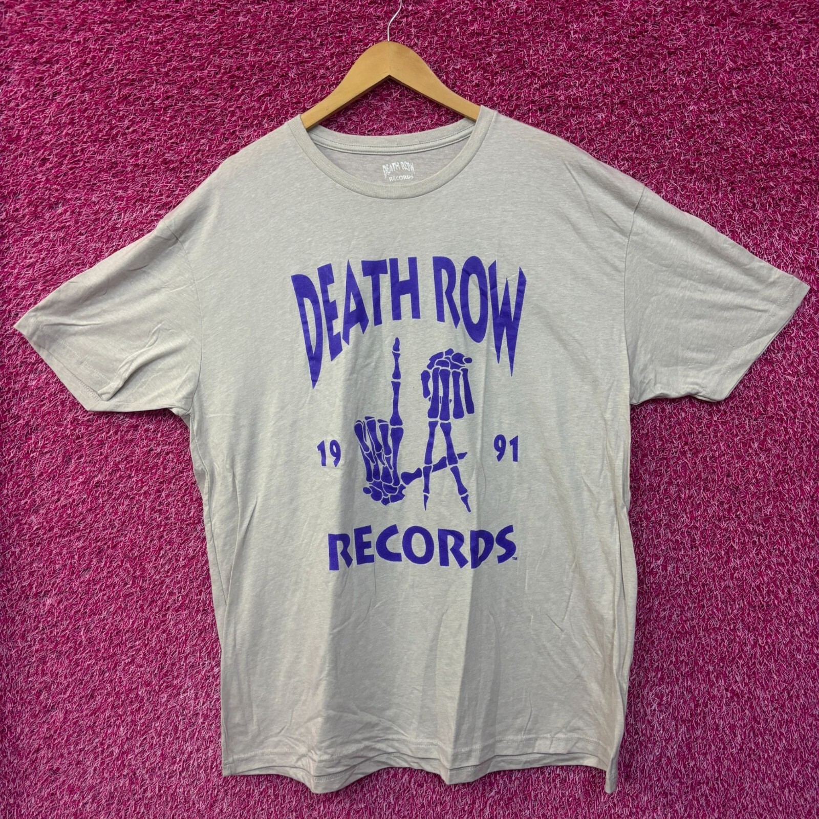 FILA T shirt hip hop Death Row Records Grim Reaper LA Hands 1991 2xl