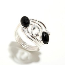 Black Onyx Natural Gemstone 925 Sterling Silver Jewelry New Dainty Handmade Ring