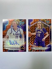 (2 cards) 2023 Bowman Best Hailey Van Lith Geo Orange (1) AUTO (1) non #’d /25