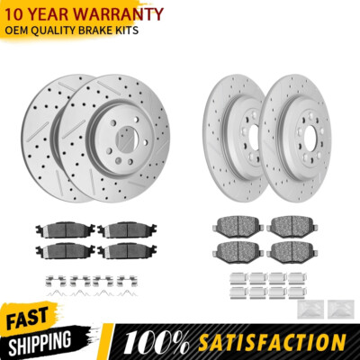 Front Rear Disc Rotors Ceramic Brakes Pads For Ford Explorer Taurus Flex Mkt Mks