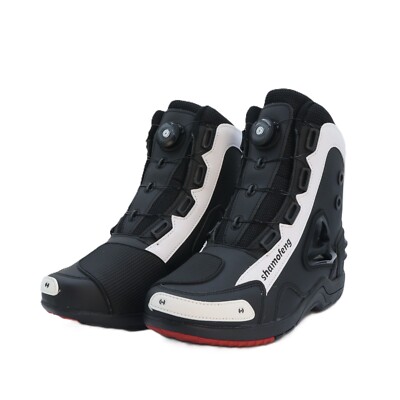 Men's Motorcycle Riding Shoes Breathable Street Bike Boots With