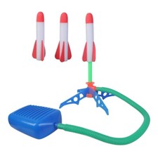 Kid Air Rockets Foot Pump Toy Sport Game Jump Stamp Outdoor Kids Playset