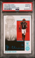 JAMARR CHASE 2021 Encased Sapphire Signature RC ROOKIE AUTO /25 PSA 10 🔥pop 1🔥