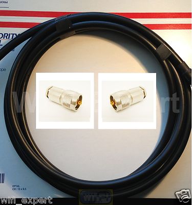 TIMES  175' LMR400UF Antenna Jumper Patch Coax Cable PL-259 Cnctrs CB HAM RF GPS