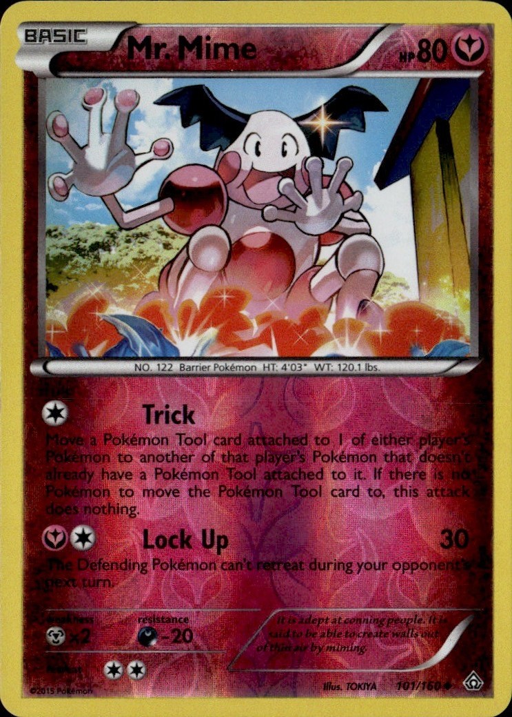 Mr. Mime Reverse Holo Uncommon PRC XY - Primal Clash 101/160 LP-NM