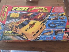 Vintage Tyco TCR High Banked Speedway Slot Car Set (1992) Incomplete/Untested