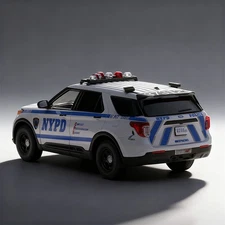 596 1/64 2020 Ford Explorer New York City Police Car Scale Diecast Model