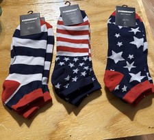 4th of July American Flag Men  s Socks Patriotic Socks 10-13