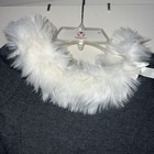 Used Girls Janie And Jack Festive Fox Gray Dress Sz 6 White Faux Fur With Collar — photo 2