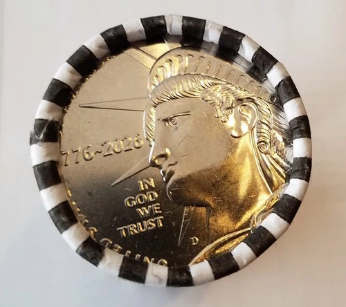 1776-2026-D LIBERTY Half Dollar OBW ROLL Semiquincentennial-In Hand Ready / SHIP