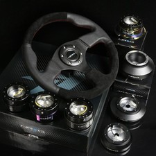 Nrg 130h Hubcarbon Gen 2.0 Quick Releaseleather Suede Steering Wheel Black