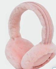 NWT UGG Big Girl Classic Shearling  Suede Earmuffs, Pink, One Size