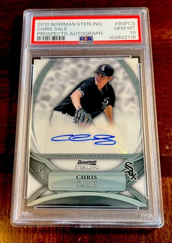 Chris Sale 2010 Bowman Sterling Prospects Auto PSA 10 Gem Mint RC BRAVES