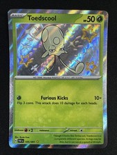 Pokémon TCG Toedscool Scarlet Violet: Paldean Fates 105/091 Holo Shiny Rare DMG