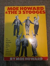 Vintage Moe Howard and the Three Stooges Pictorial Biography 1977 Paperback Book