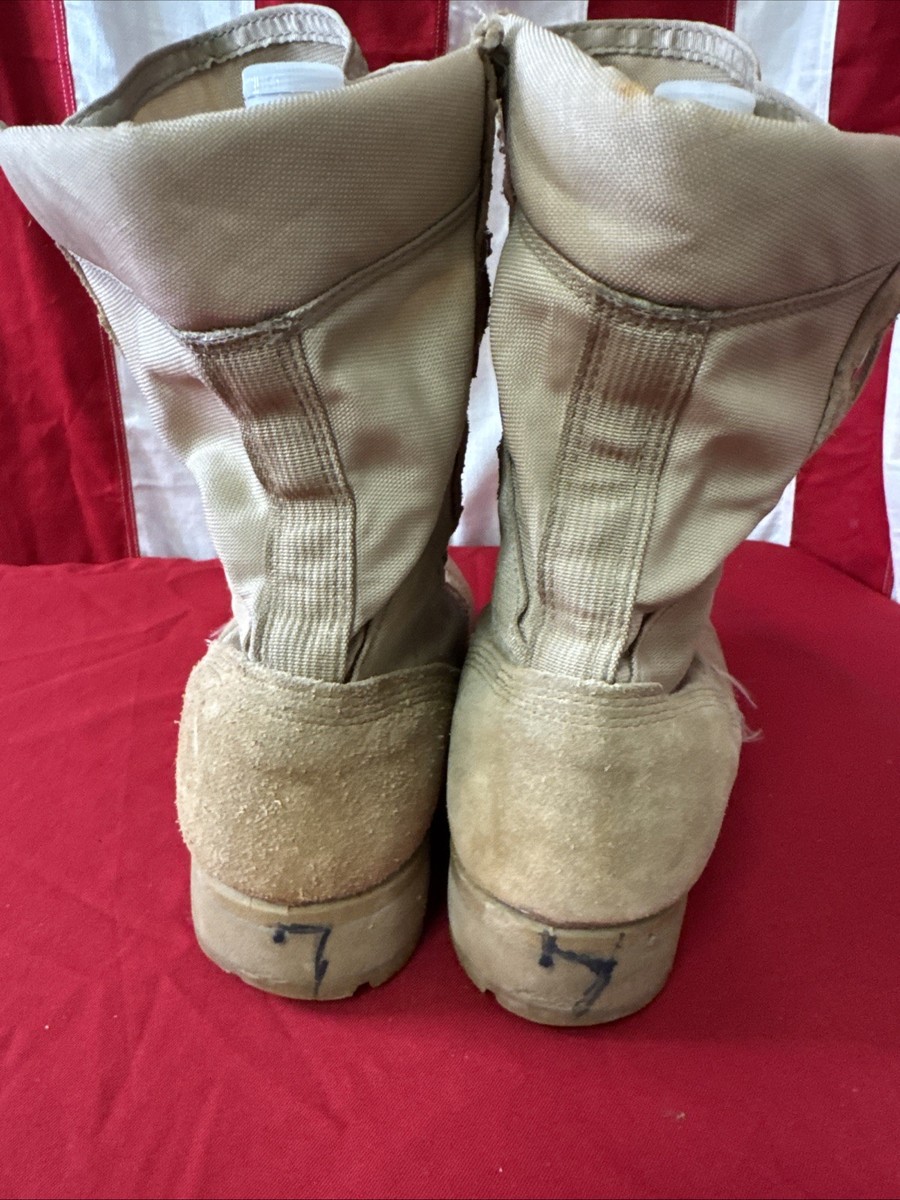 7W Military Desert Desert Tan Hot Weather Army Combat Boots E206