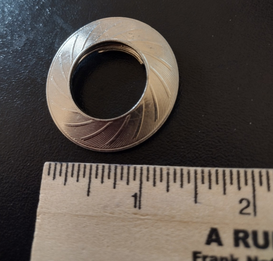 Silvertone Round Scarf Clip Germany
