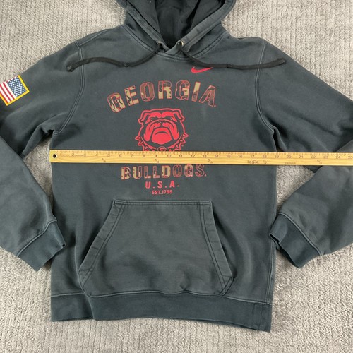 Georgia Bulldogs Hoodie Herren klein Nike Tarnschrift USA Flagge schwarz Sweatshirt - Bild 4 von 12