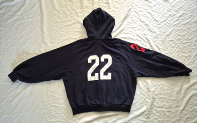 Balenciaga Unisex Paris Horse Logo Zip Up Hoodie Sweatshirt Navy