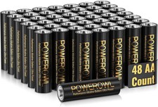 POWEROWL High Capacity Alkaline AA Batteries 48 Pack, 1.5v Long Lasting Double A 0.65 per gallon