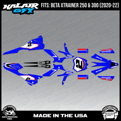 Graphics Kit for Beta Xtrainer 250 300 2020 2021 2022 Flight - BLUE