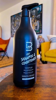 BARBER SALON BEAUTY L3VEL3 HAIR 2IN1 SHAMPOO CONDITIONER  33.8OZ all types hair