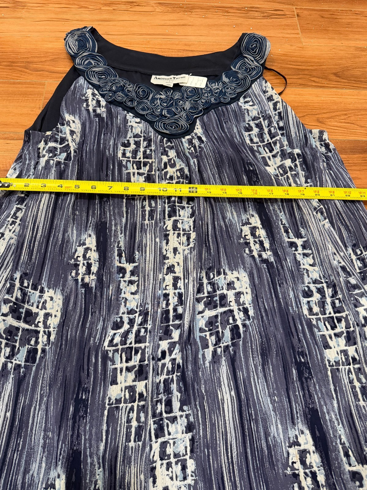 Another Thyme Blue Abstract Print Sleeveless Dress Women’s Plus Size 20W image 3