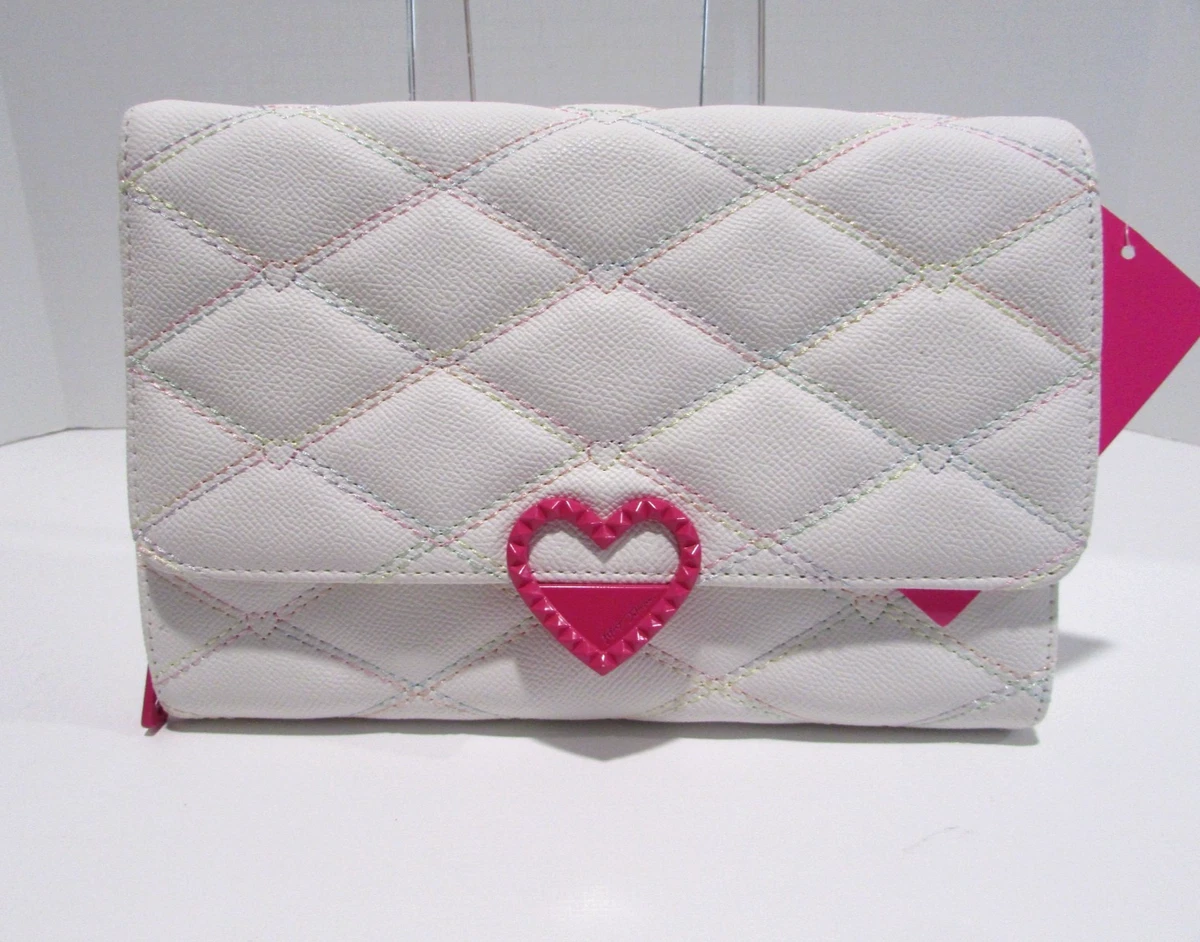Betsey Johnson LBLEELA Rainbow Heart Sling Crossbody NWT New Betsey Johnson Black Pink Heart Skull Crossbody Satchel  main image 2